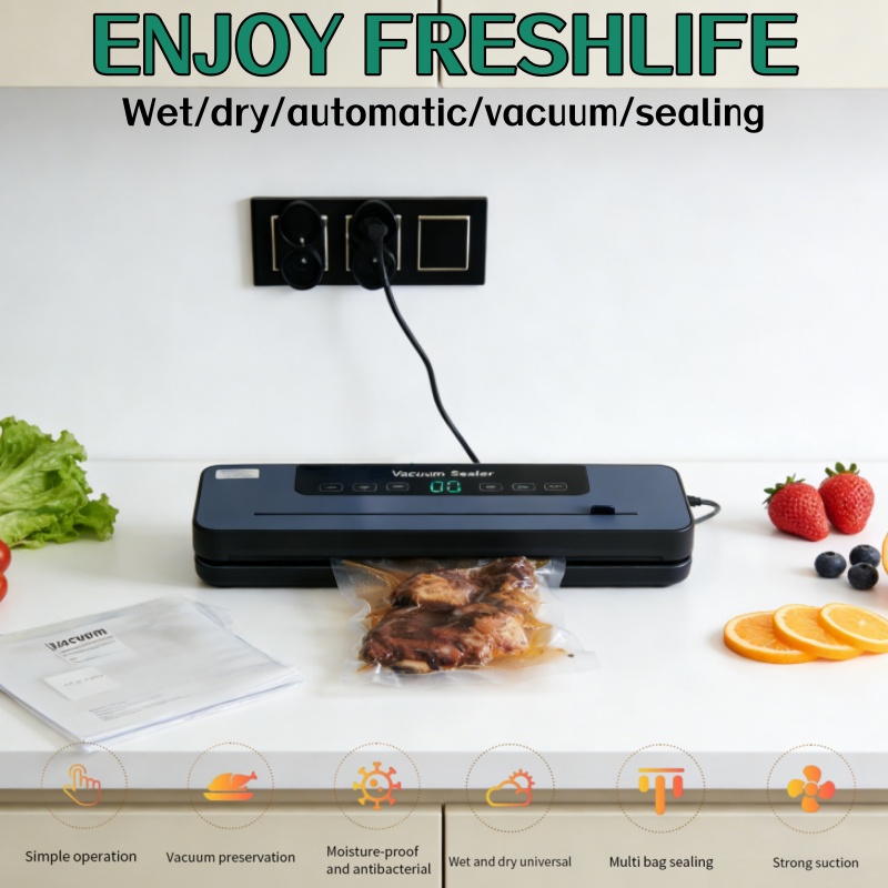 เครื่องซีลสูญญากาศไฟฟ้าอัตโนมั - Food Storage Vacuum Sealer Machine บทวิจารณ์และราคา