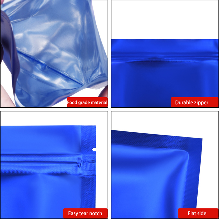 100 ชิ้น ถุงซิปฟอยล์สีน้ำเงินด - Food Storage Bag บทวิจารณ์และราคา