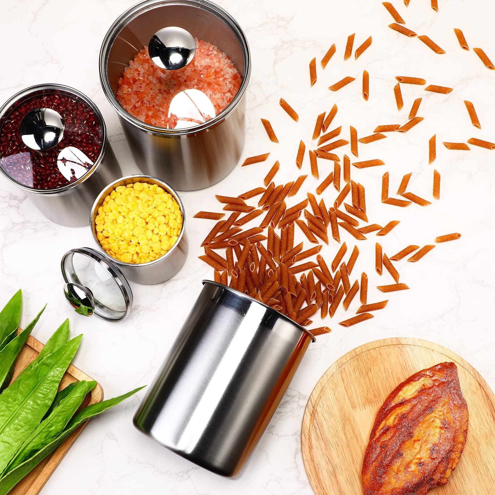 ชุดกระป๋องเก็บอาหารสแตนเลสสำหร - Food Storage In Stainless Steel บทวิจารณ์และราคา