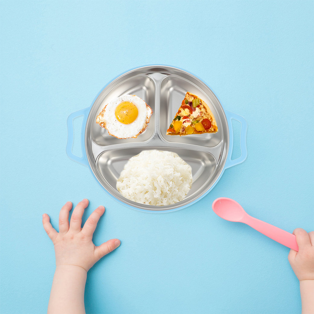 จานแบ่งช่องสแตนเลสสำหรับเด็ก   - Food Storage In Stainless Steel บทวิจารณ์และราคา