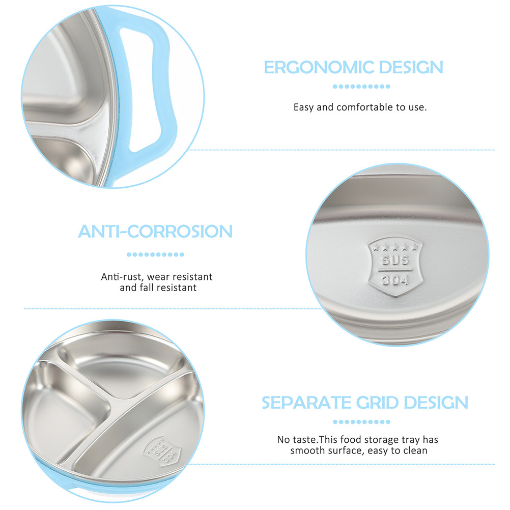 จานแบ่งช่องสแตนเลสสำหรับเด็ก   - Food Storage In Stainless Steel บทวิจารณ์และราคา