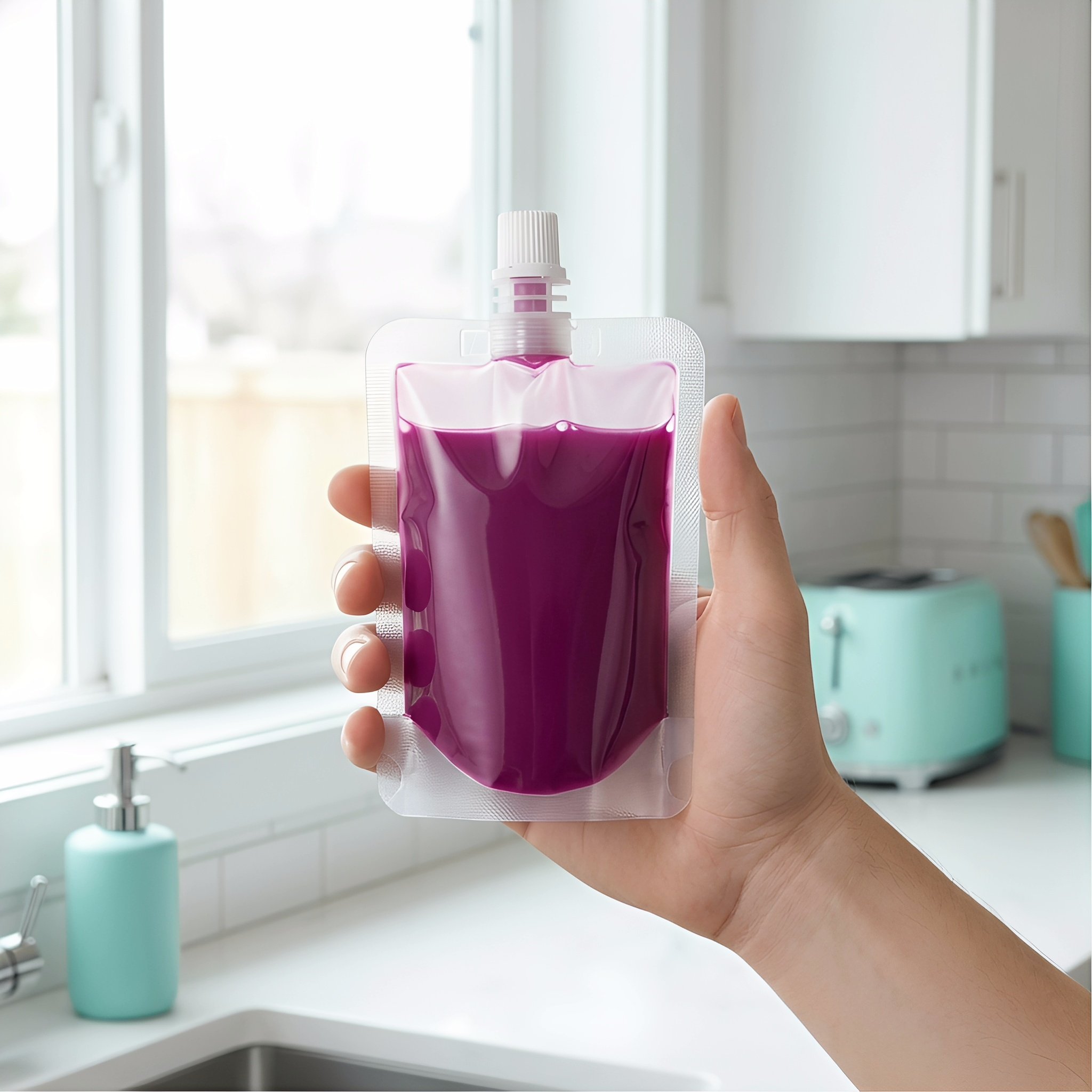 ถุงใส่น้ำผลไม้แบบใสพร้อมพวยกา  - Food Storage Bag บทวิจารณ์และราคา