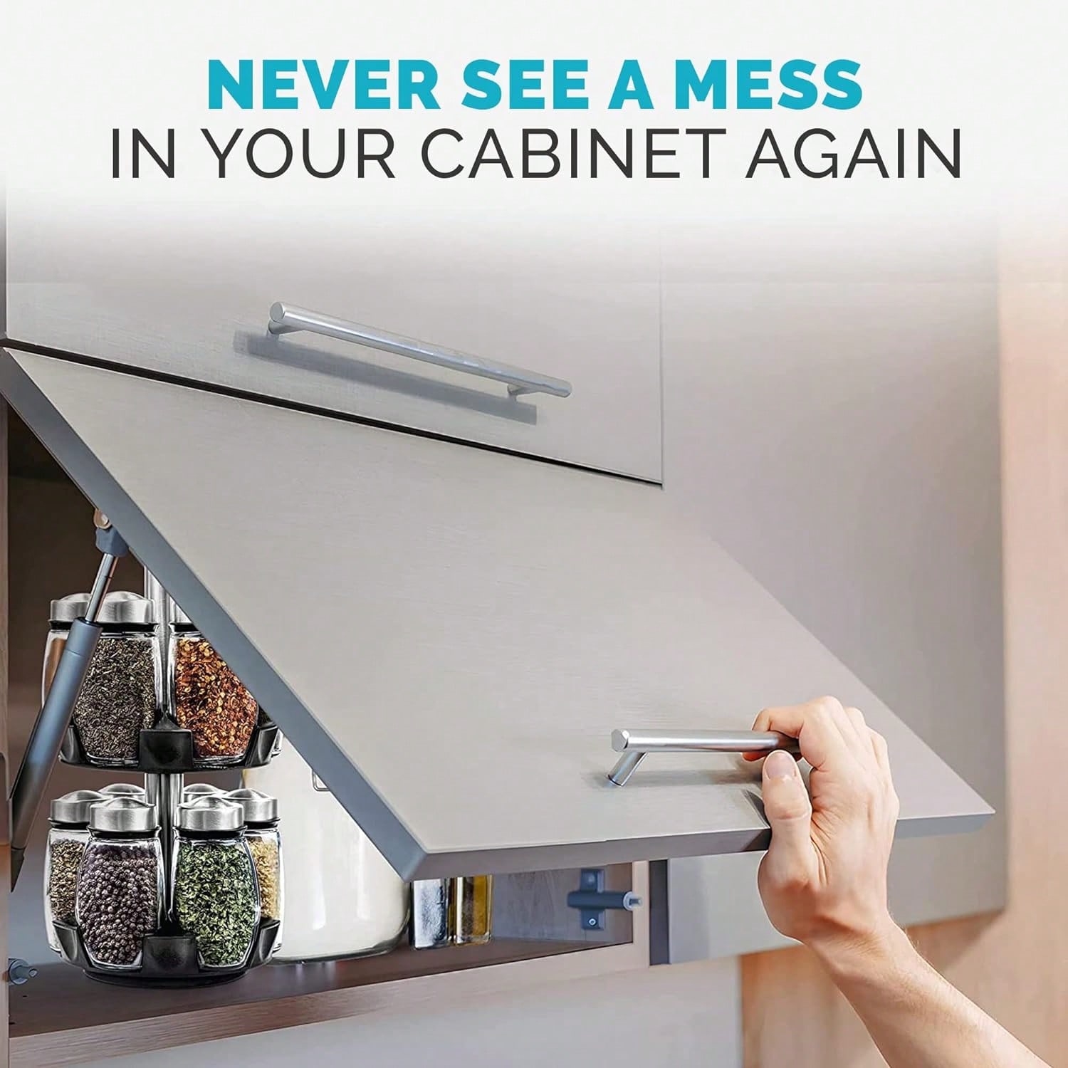 360 °   ชั้นวางเครื่องเทศแบบหม - Food Storage In Cabinets บทวิจารณ์และราคา