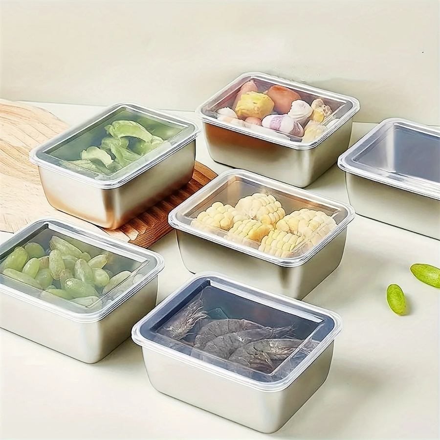 1/3/5pcs สแตนเลสกล่องเก็บอาหาร - Food Storage In Stainless Steel บทวิจารณ์และราคา