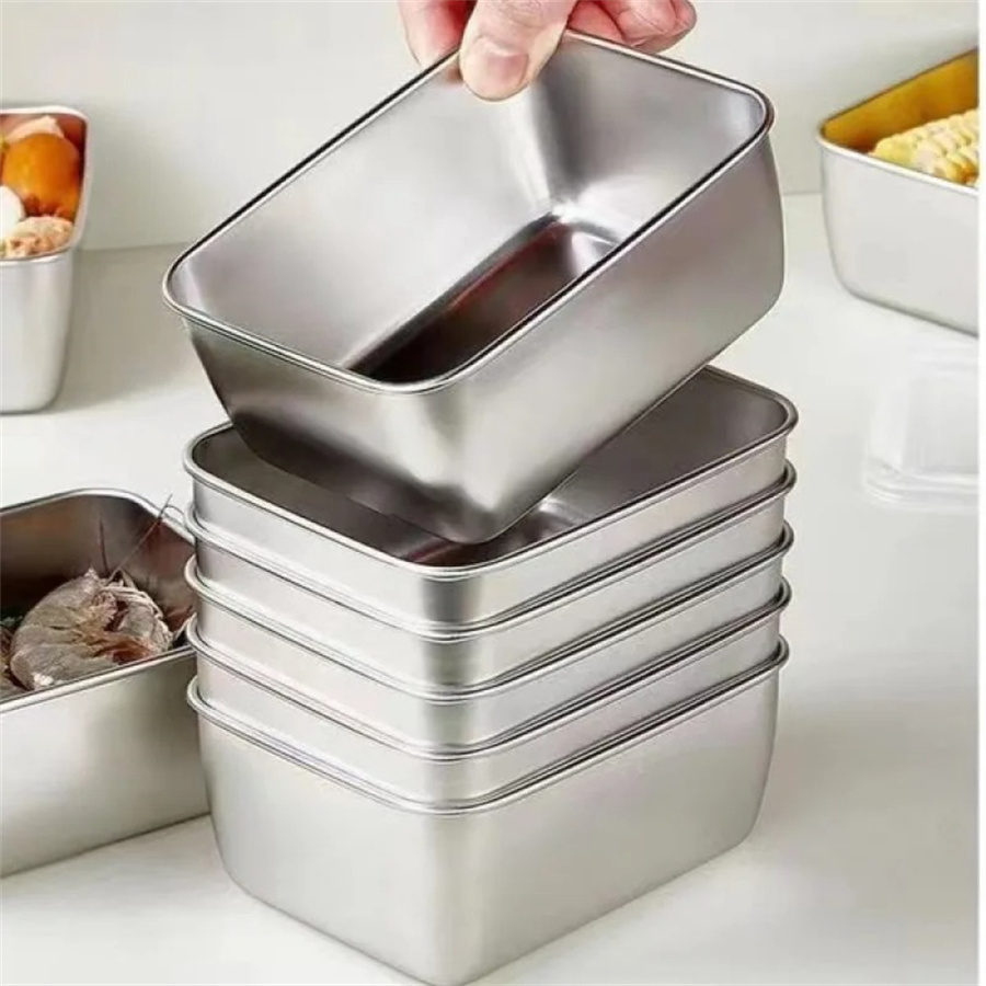 1/3/5pcs สแตนเลสกล่องเก็บอาหาร - Food Storage In Stainless Steel บทวิจารณ์และราคา