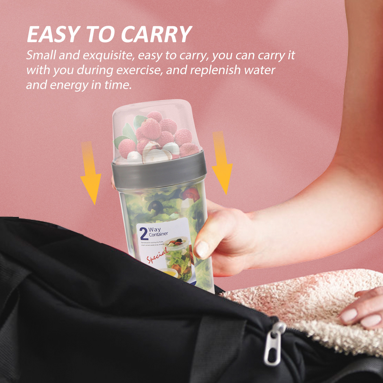 กล่องเก็บอาหารแบบปิดผนึกสองชั้ - Food Storage Containers Plastic Box บทวิจารณ์และราคา