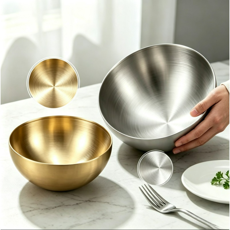 ชามผสมสแตนเลส ชามสลัดโลหะ ภาชน - Food Storage In Stainless Steel บทวิจารณ์และราคา