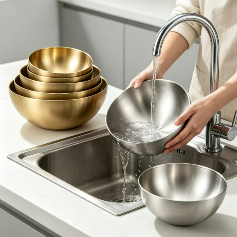 ชามผสมสแตนเลส ชามสลัดโลหะ ภาชน - Food Storage In Stainless Steel บทวิจารณ์และราคา